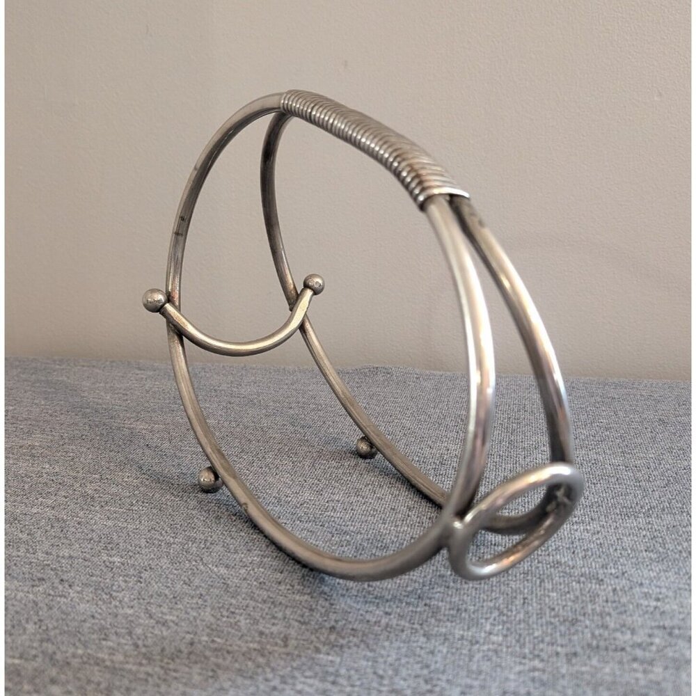 Vintage MCM Atomic/Space Age Metal Wine Caddy/Bottle Holder